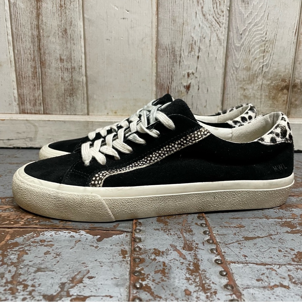 Madewell Sidewalk Low Top Sneakers in Suede and Spot Calf Hair - Picture 9 of 16